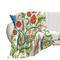 Amazon｜ブランケット 花の種類 野生の花 花柄 毛布 大判